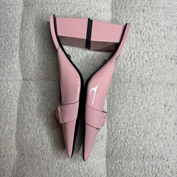 Versace Medusa Patent Leather Mules - English Rose Palladium - Picture 12 of 13